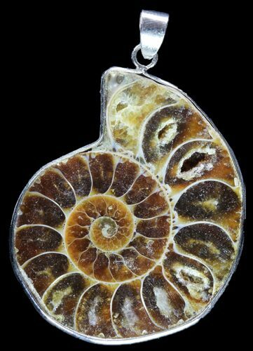 Fossil Ammonite Pendant - Million Years Old #89847